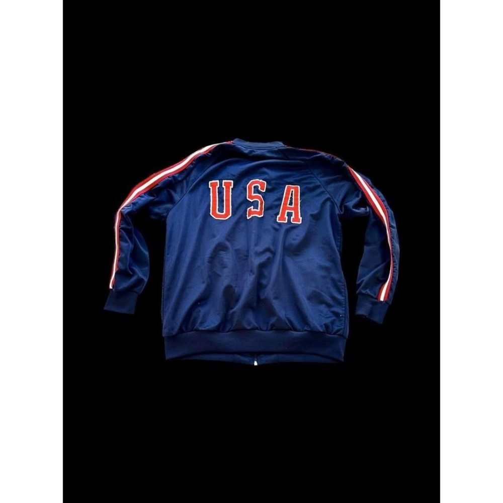 80's Team USA Sports Development Track Jacket Sz Large Olympics Faded Size Tag